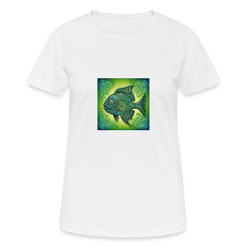 Fischer fisch Fisch - Frauen T-Shirt atmungsaktiv - Weiß - Vorne - AI Model Female 172 dark (172cm)