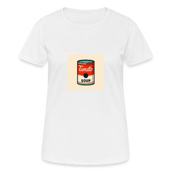 Tomato Soup Dose in Risographie - Frauen T-Shirt atmungsaktiv - Weiß - Vorne - AI Model Female 172 dark (172cm)