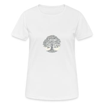 Ewiger Baum der Weisheit - Frauen T-Shirt atmungsaktiv - Weiß - Vorne - AI Model Female 172 dark (172cm)