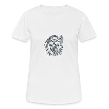 Schädel des Schnitters - Frauen T-Shirt atmungsaktiv - Weiß - Vorne - AI Model Female 172 dark (172cm)