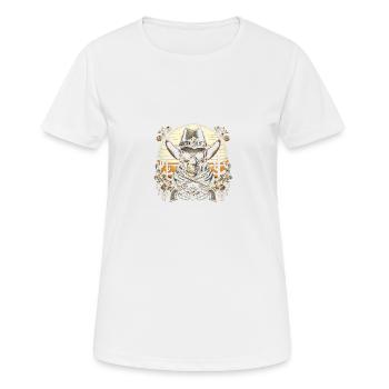 L’héritage du pistolero - T-shirt respirant Femme - blanc - Devant - AI Model Female 172 dark (172cm)