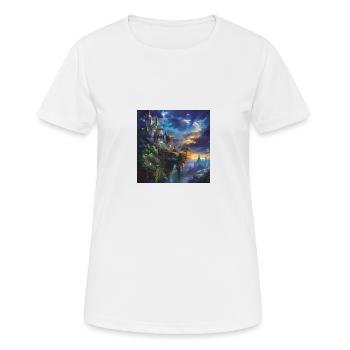 chateau de rêve - T-shirt respirant Femme - blanc - Devant - AI Model Female 172 dark (172cm)