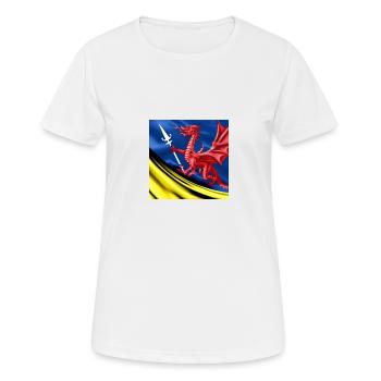 dragon flag spear - Women's Breathable T-Shirt - white - Front - AI Model Female 172 dark (172cm)