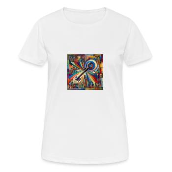 Clé - T-shirt respirant Femme - blanc - Devant - AI Model Female 172 dark (172cm)