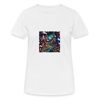 Champignon, Village, Noël, Cadeau, - T-shirt respirant Femme - blanc - Devant - AI Model Female 172 dark (172cm)
