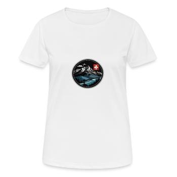 Montagnes suisses - T-shirt respirant Femme - blanc - Devant - AI Model Female 172 dark (172cm)