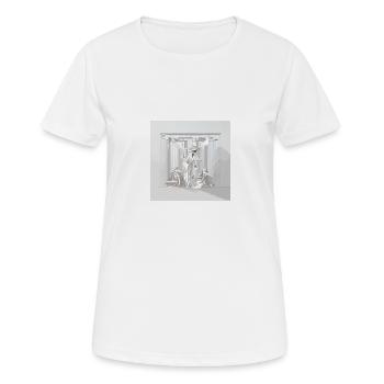 Minimalismus x Mythologie - Frauen T-Shirt atmungsaktiv - Weiß - Vorne - AI Model Female 172 dark (172cm)