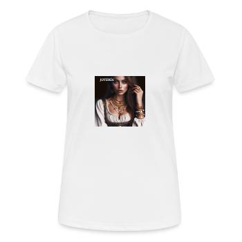 Schmuck - Frauen T-Shirt atmungsaktiv - Weiß - Vorne - AI Model Female 172 dark (172cm)