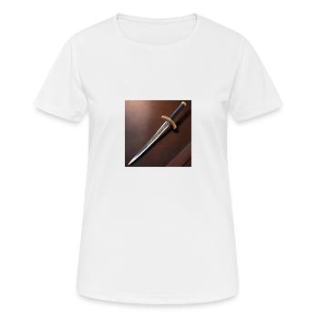 Conception d’affiche Sabre Samouraï - T-shirt respirant Femme - blanc - Devant - AI Model Female 172 dark (172cm)