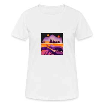 Zwei Monde - Frauen T-Shirt atmungsaktiv - Weiß - Vorne - AI Model Female 172 dark (172cm)