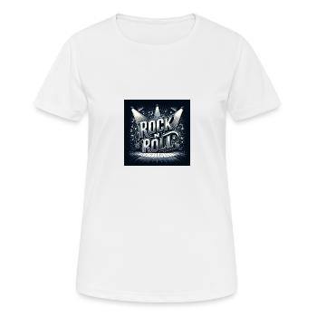 Rock'n'Roll - Frauen T-Shirt atmungsaktiv - Weiß - Vorne - AI Model Female 172 dark (172cm)