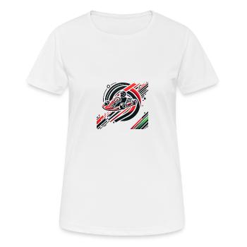 Motorsport Karting - Frauen T-Shirt atmungsaktiv - Weiß - Vorne - AI Model Female 172 dark (172cm)