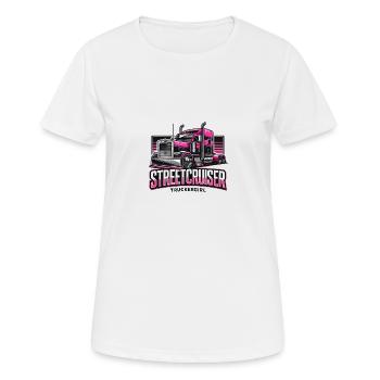 Streetcruiser Truckergirl - Frauen T-Shirt atmungsaktiv - Weiß - Vorne - AI Model Female 172 dark (172cm)