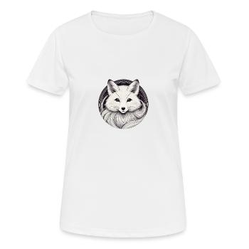 Renard doux - T-shirt respirant Femme - blanc - Devant - AI Model Female 172 dark (172cm)