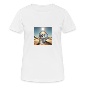 Crâne de cristal - T-shirt respirant Femme - blanc - Devant - AI Model Female 172 dark (172cm)
