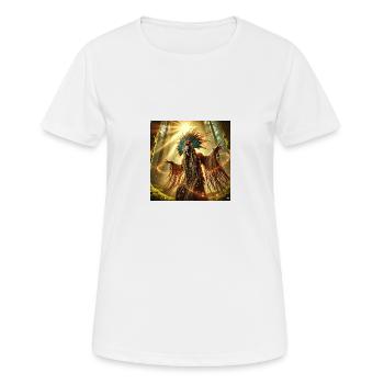 Chaman en transe (D) - T-shirt respirant Femme - blanc - Devant - AI Model Female 172 dark (172cm)