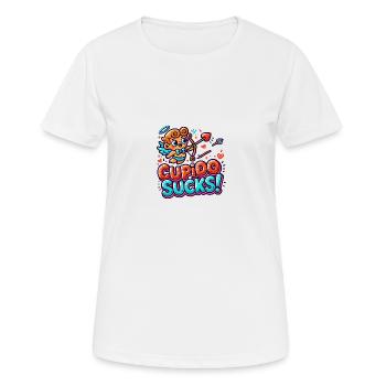 Cupido sucks - Frauen T-Shirt atmungsaktiv - Weiß - Vorne - AI Model Female 172 dark (172cm)