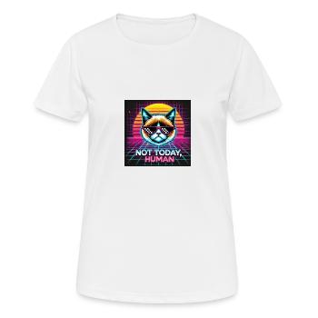 Not today, human - Frauen T-Shirt atmungsaktiv - Weiß - Vorne - AI Model Female 172 dark (172cm)