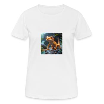 Gekkonius - Frauen T-Shirt atmungsaktiv - Weiß - Vorne - AI Model Female 172 dark (172cm)