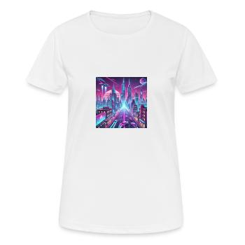 Future city - Women's Breathable T-Shirt - white - Front - AI Model Female 172 dark (172cm)