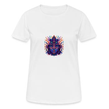 Psychedelic color explosion - Women's Breathable T-Shirt - white - Front - AI Model Female 172 dark (172cm)