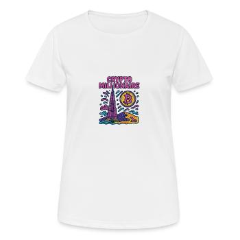 Dubaï crypto - T-shirt respirant Femme - blanc - Devant - AI Model Female 172 dark (172cm)