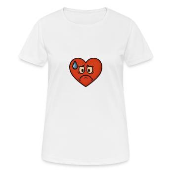 Herz voller Sorgen – Wenn’s innen weh tut - Frauen T-Shirt atmungsaktiv - Weiß - Vorne - AI Model Female 172 dark (172cm)