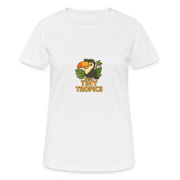Winzige Tropen – Tukan - Frauen T-Shirt atmungsaktiv - Weiß - Vorne - AI Model Female 172 dark (172cm)