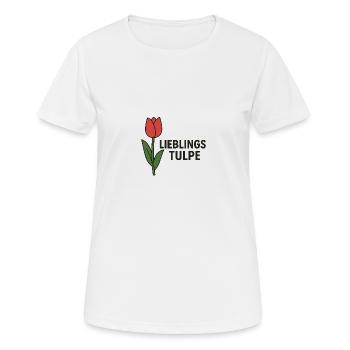FAVORITE TULIP - Women's Breathable T-Shirt - white - Front - AI Model Female 172 dark (172cm)