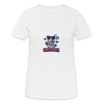 Ginfluencer - Frauen T-Shirt atmungsaktiv - Weiß - Vorne - AI Model Female 172 dark (172cm)