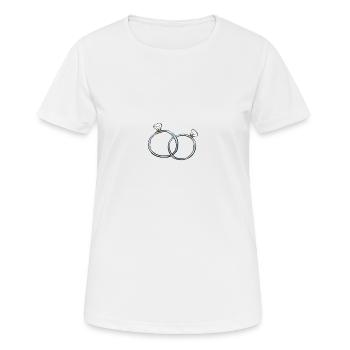 Marriage Hochzeit Wife Couple - Frauen T-Shirt atmungsaktiv - Weiß - Vorne - AI Model Female 172 dark (172cm)