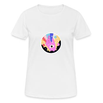 HANDS EYES - T-shirt respirant Femme - blanc - Devant - AI Model Female 172 dark (172cm)