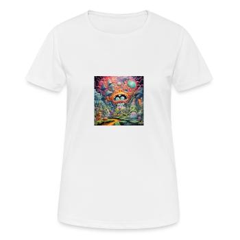 Rêves colorés - Monde surréaliste - T-shirt respirant Femme - blanc - Devant - AI Model Female 172 dark (172cm)