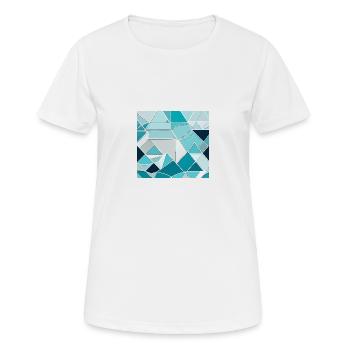 Geometrische Eiskristalle - Frauen T-Shirt atmungsaktiv - Weiß - Vorne - AI Model Female 172 dark (172cm)