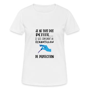 Petit échantillon de perfection - T-shirt respirant Femme - blanc - Devant - AI Model Female 172 dark (172cm)