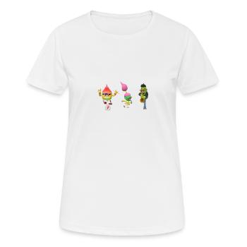 crazy band - Frauen T-Shirt atmungsaktiv - Weiß - Vorne - AI Model Female 172 dark (172cm)