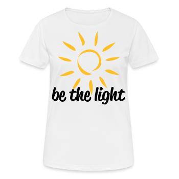 Soyez la lumière - T-shirt respirant Femme - blanc - Devant - AI Model Female 172 dark (172cm)