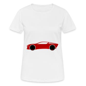 voiture de sport - T-shirt respirant Femme - blanc - Devant - AI Model Female 172 dark (172cm)