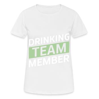 Équipe de consommation d’alcool - T-shirt respirant Femme - blanc - Devant - AI Model Female 172 dark (172cm)