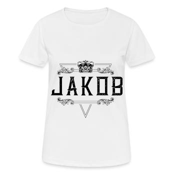 Jakob Name - Frauen T-Shirt atmungsaktiv - Weiß - Vorne - AI Model Female 172 dark (172cm)