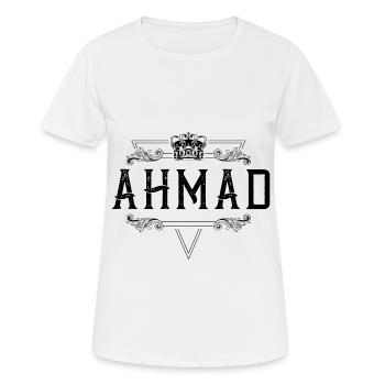 Ahmad Name - Frauen T-Shirt atmungsaktiv - Weiß - Vorne - AI Model Female 172 dark (172cm)