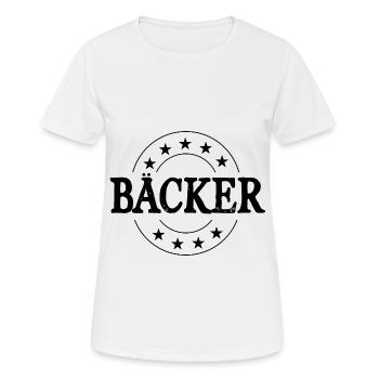 Bäcker Beruf - Frauen T-Shirt atmungsaktiv - Weiß - Vorne - AI Model Female 172 dark (172cm)