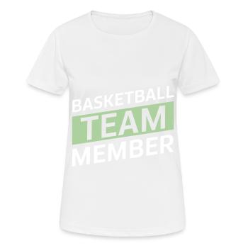 Équipe de basket-ball - T-shirt respirant Femme - blanc - Devant - AI Model Female 172 dark (172cm)