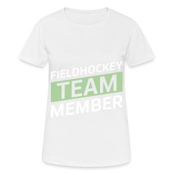 Field Hockey Team - Women's Breathable T-Shirt - white - Front - AI Model Female 172 dark (172cm)