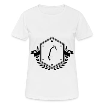 Kletterausrüstung eispickel Wappen - Frauen T-Shirt atmungsaktiv - Weiß - Vorne - AI Model Female 172 dark (172cm)