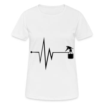 Barber Puls - Frauen T-Shirt atmungsaktiv - Weiß - Vorne - AI Model Female 172 dark (172cm)