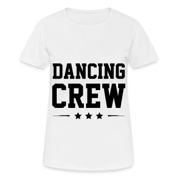 Dancing Crew - Frauen T-Shirt atmungsaktiv - Weiß - Vorne - AI Model Female 172 dark (172cm)