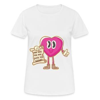 Mascotte vintage amour et tolérance - T-shirt respirant Femme - blanc - Devant - AI Model Female 172 dark (172cm)