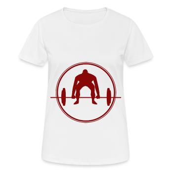 Bodybuilding - Weightlifting - Fitness - Workout - Women's Breathable T-Shirt - white - Front - AI Model Female 172 dark (172cm)