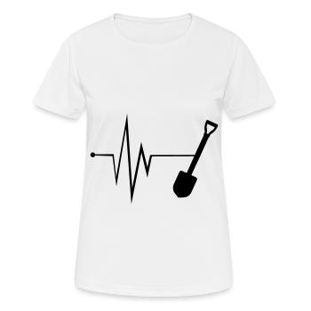 Schaufel Puls Silhouette - Frauen T-Shirt atmungsaktiv - Weiß - Vorne - AI Model Female 172 dark (172cm)